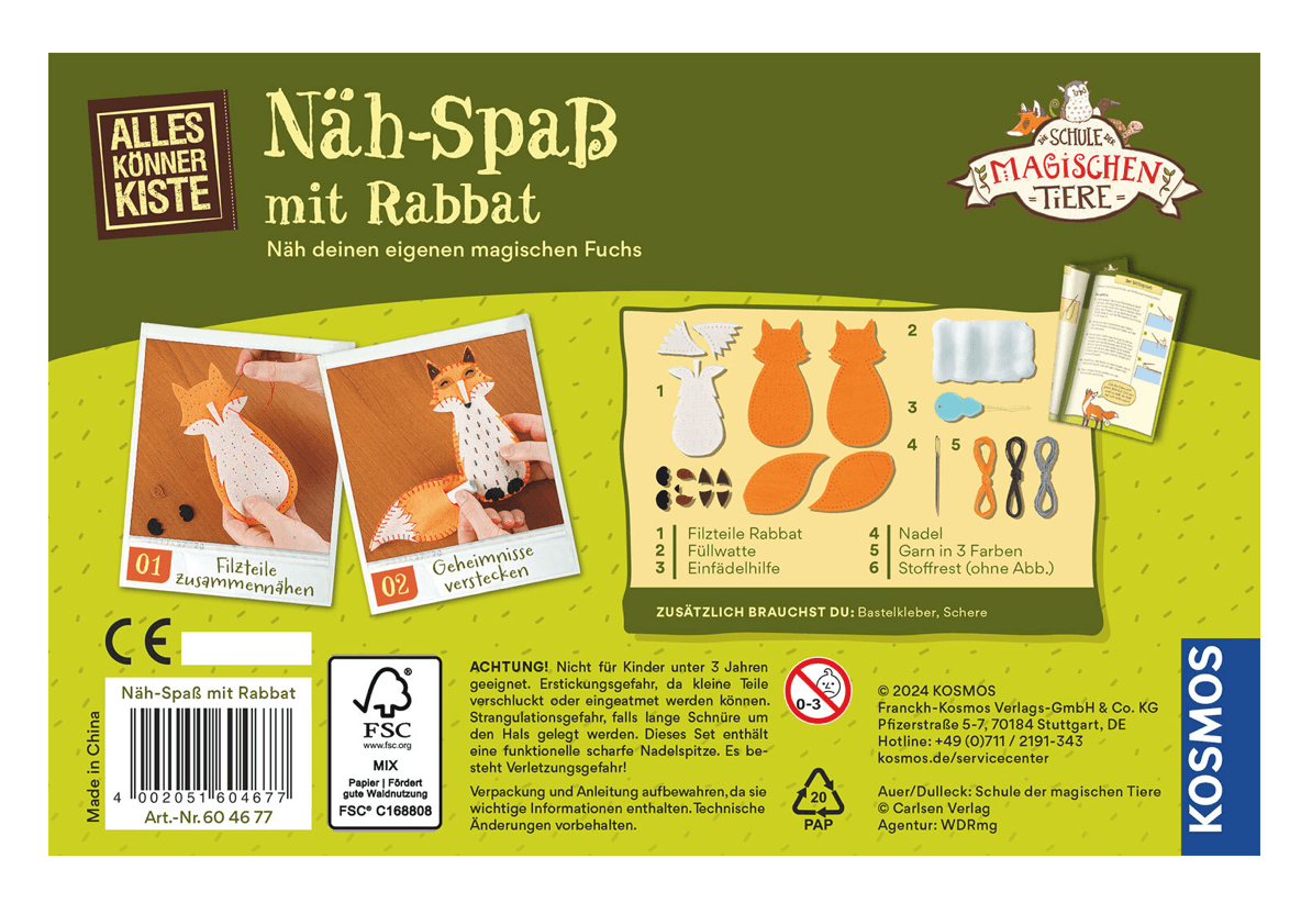 Basteln KOSMOS Näh-Spaß mit Rabbat