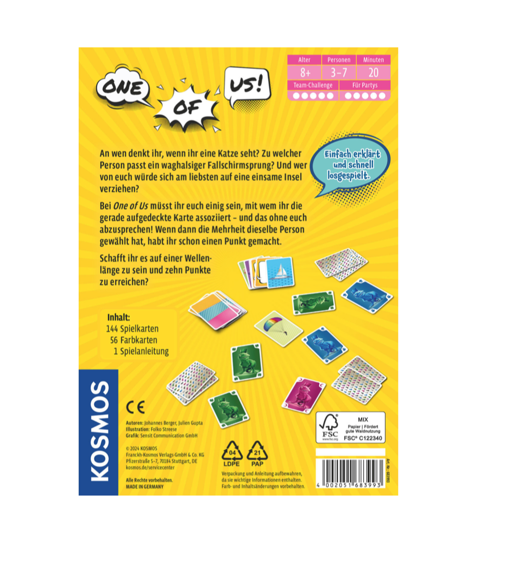 Gesellschaftsspiel KOSMOS One of Us