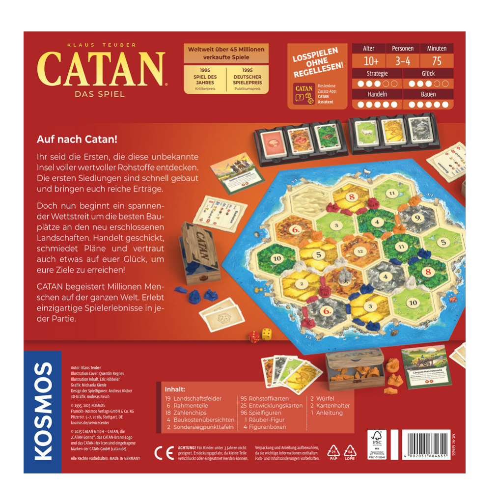 Gesellschaftsspiel KOSMOS Catan - Das Spiel (Neuauflage)