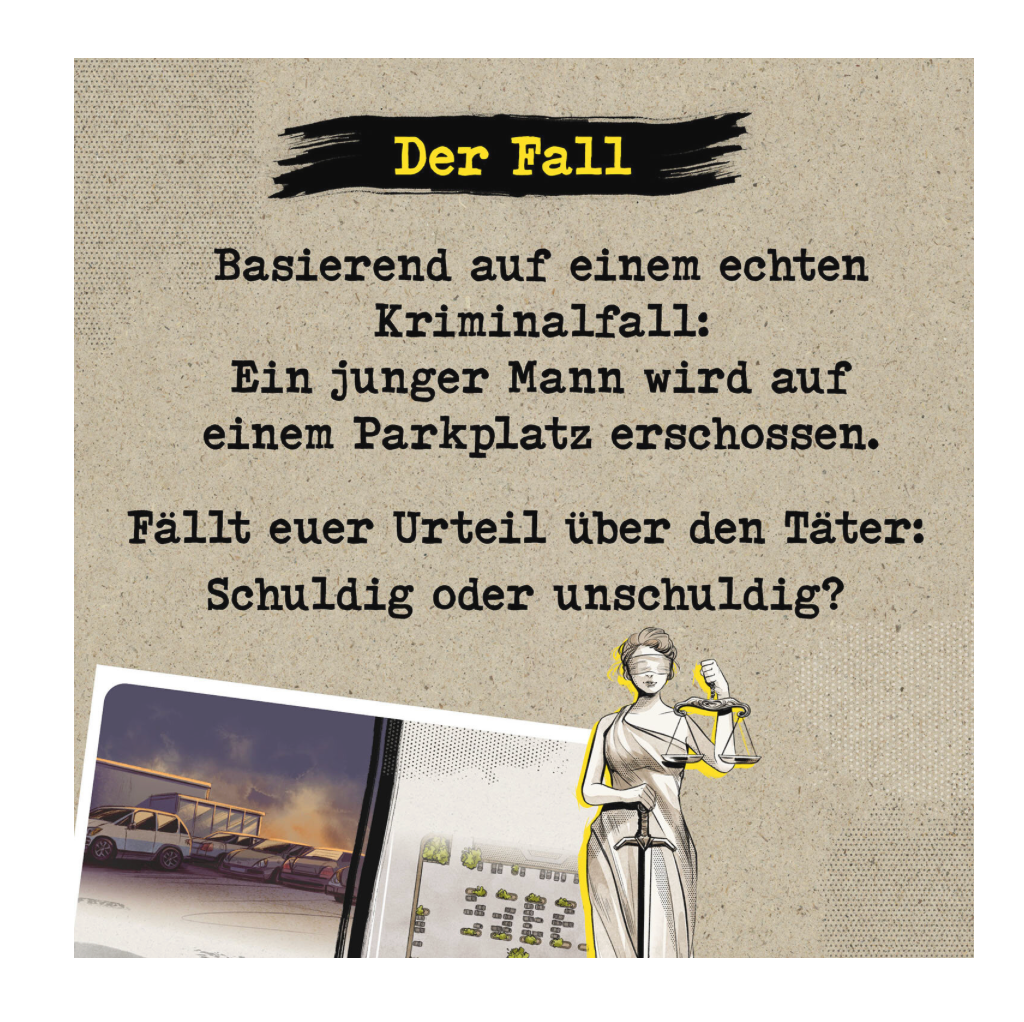 Rätselspiel KOSMOS Die Jury: Zwei Gesichter - ein Schuss