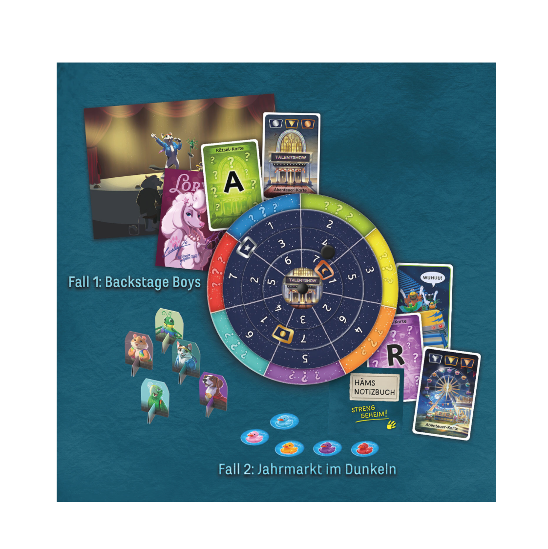 Rätselspiel KOSMOS EXIT Das Spiel Family: Backstage Boys / Jahrmarkt im Dunkeln
