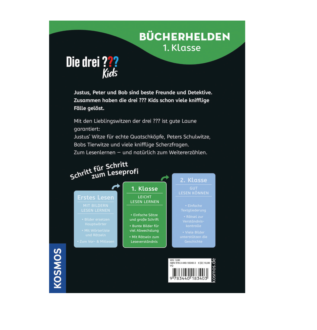Buch KOSMOS Die drei ??? Kids ⎮ Bücherhelden 1. Klasse | Witze zum Lesenlernen