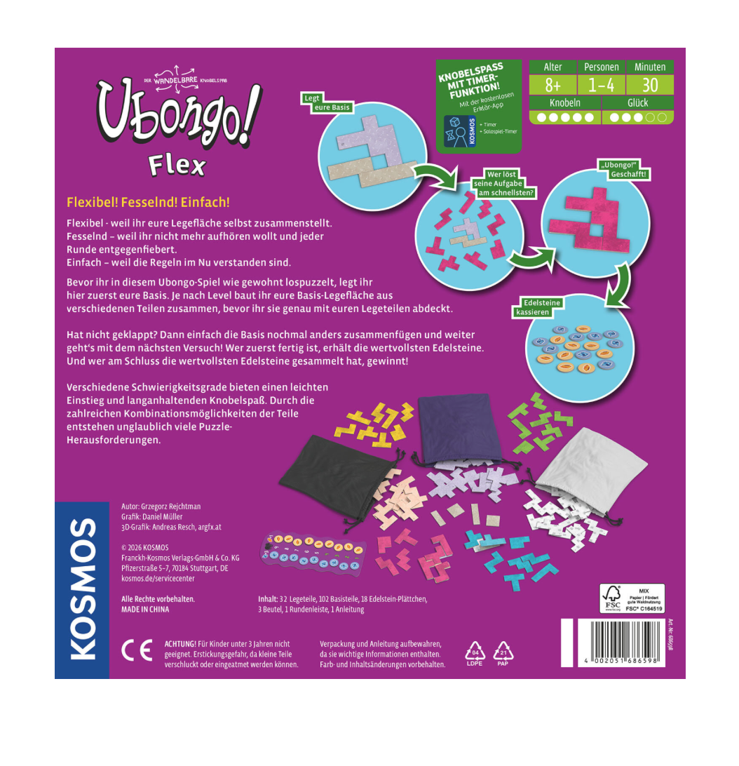 Gesellschaftsspiel KOSMOS Ubongo Flex