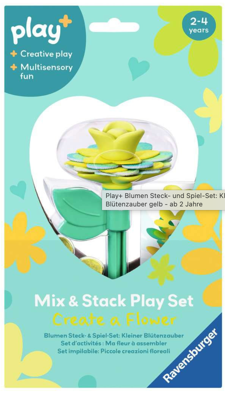 play+ ⎮ Blumen Steck- und Spiel-Set: Kleiner Blütenzauber gelb
