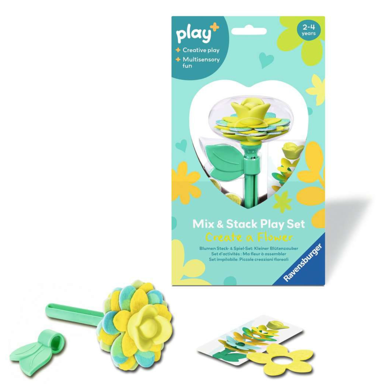 play+ ⎮ Blumen Steck- und Spiel-Set: Kleiner Blütenzauber gelb