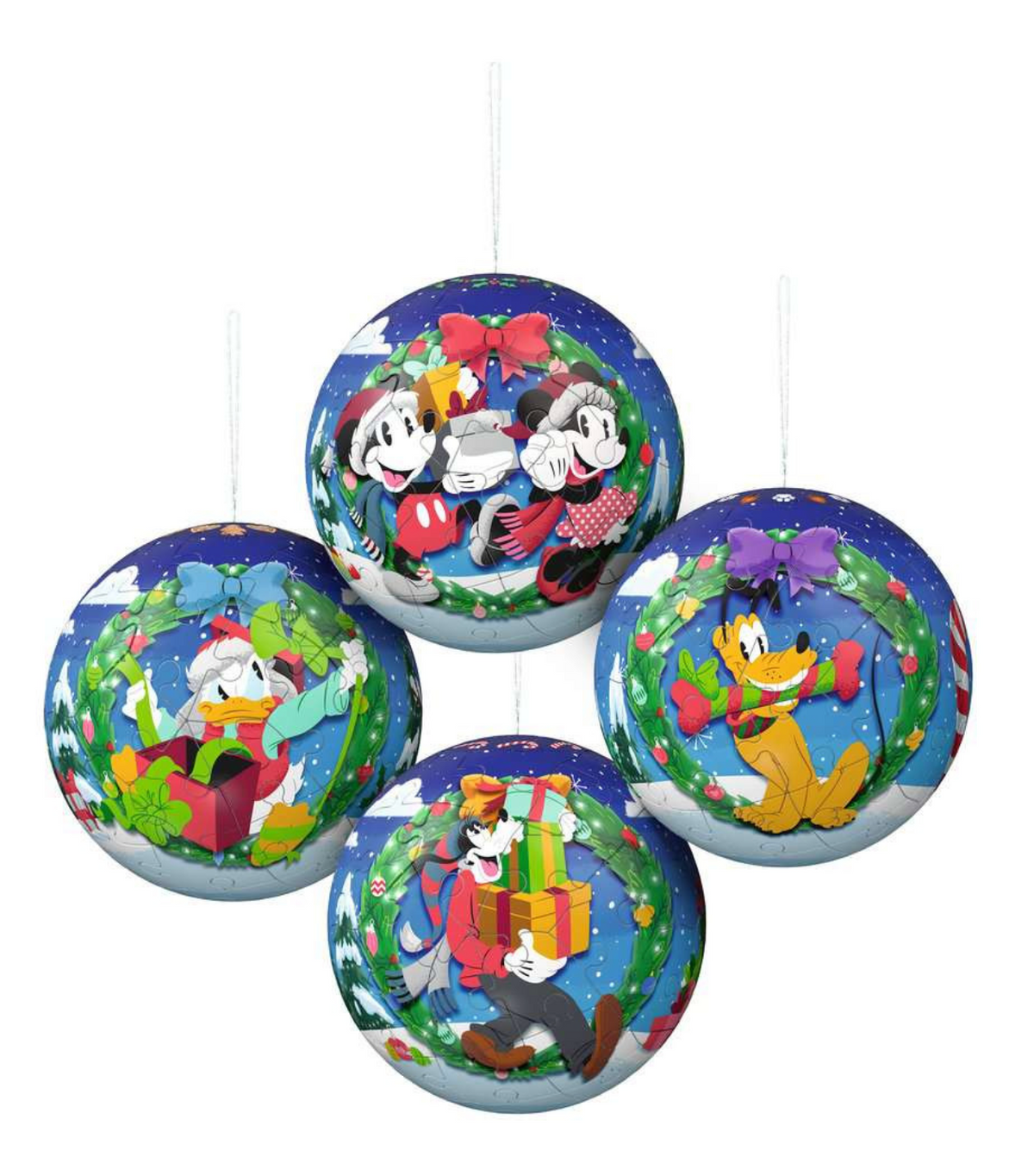 3D Puzzle-Ball-Set Weihnachtskugeln Disney