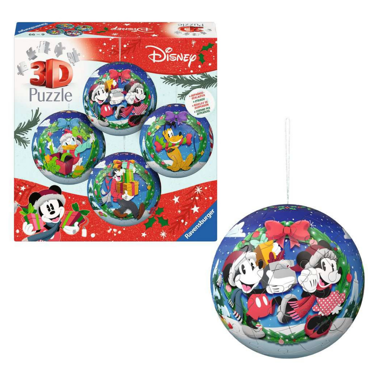 3D Puzzle-Ball-Set Weihnachtskugeln Disney
