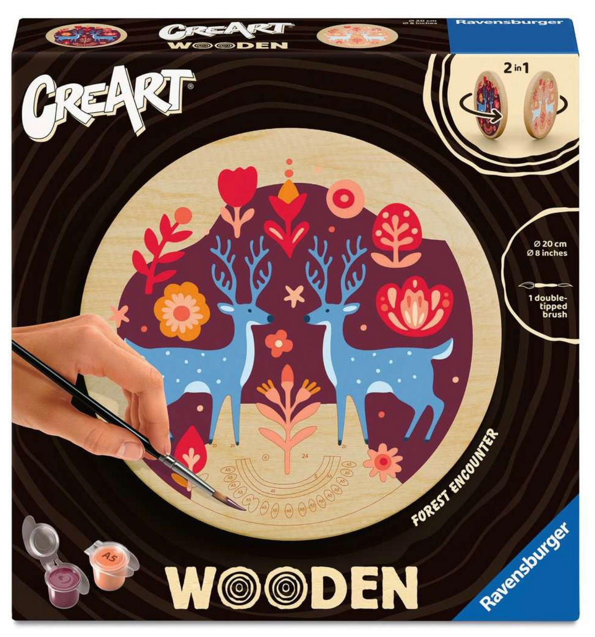 CreArt, Malen nach Zahlen Wooden - Waldbegegnung