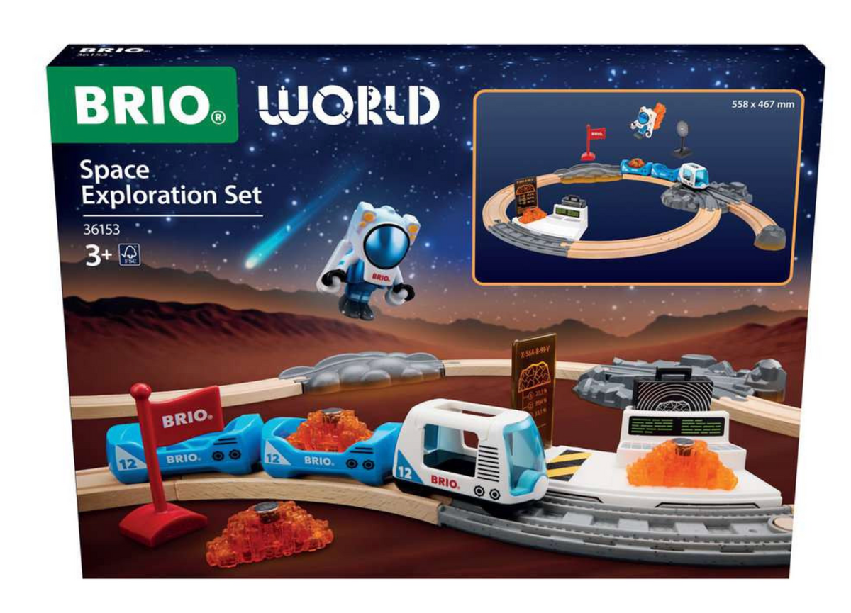 BRIO World Weltraumforschungs-Set - Holzeisenbahnset