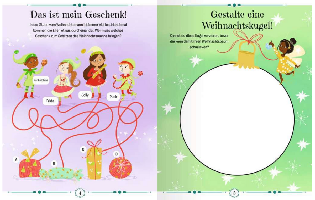 Kreative Weihnachten! Malen und Rätseln