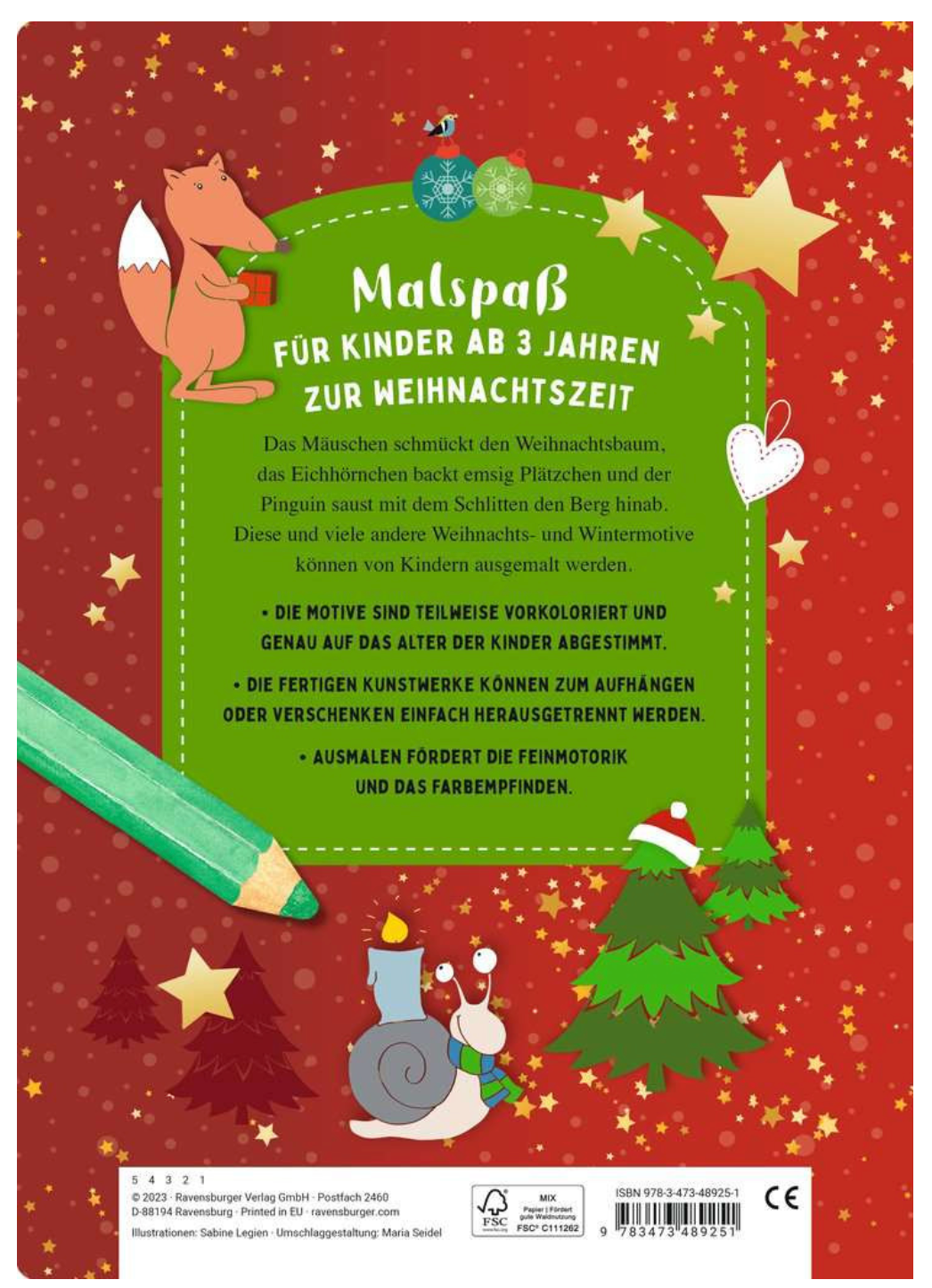 Mein erstes Weihnachts-Malbuch