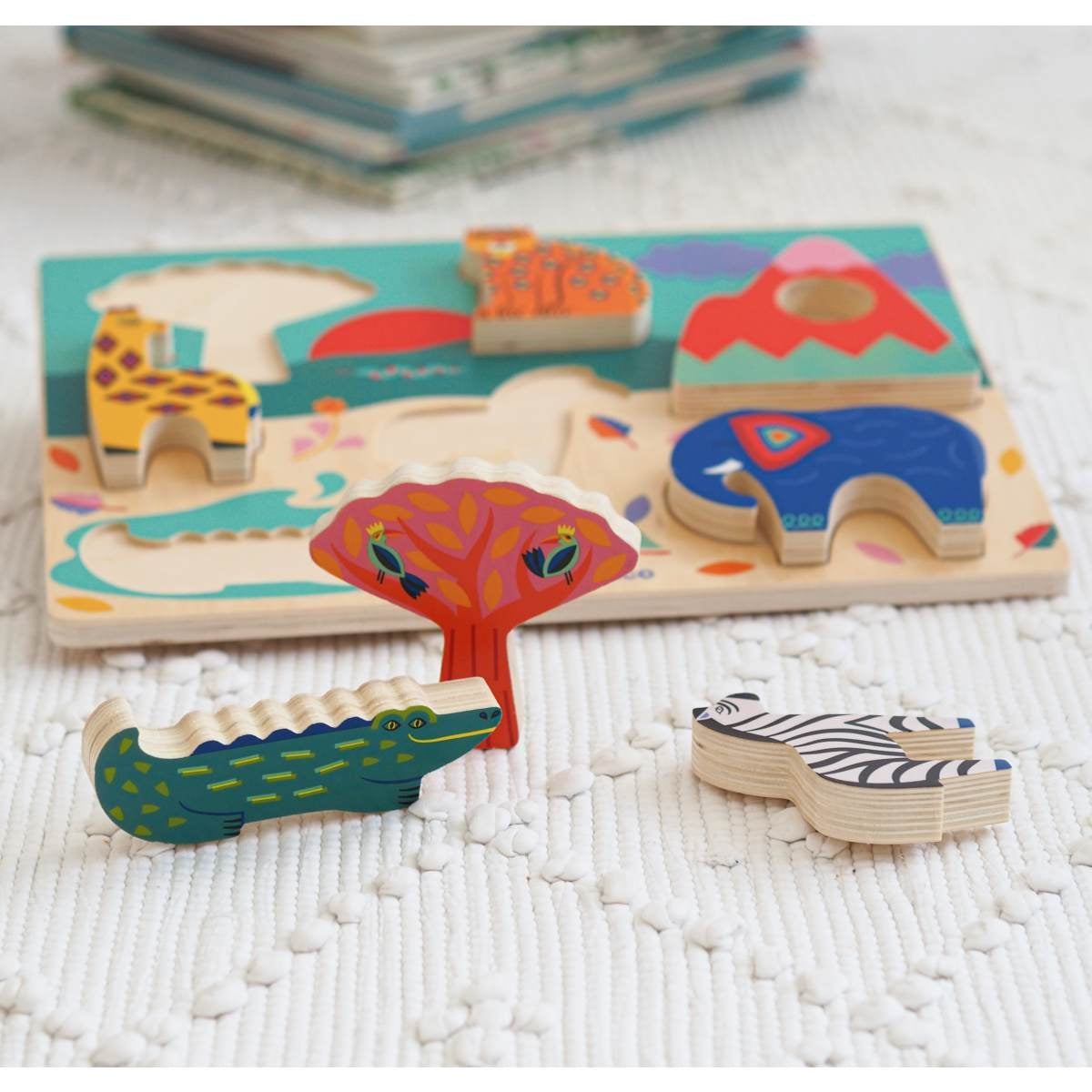 Puzzle DJECO Holzpuzzle: Savana Story