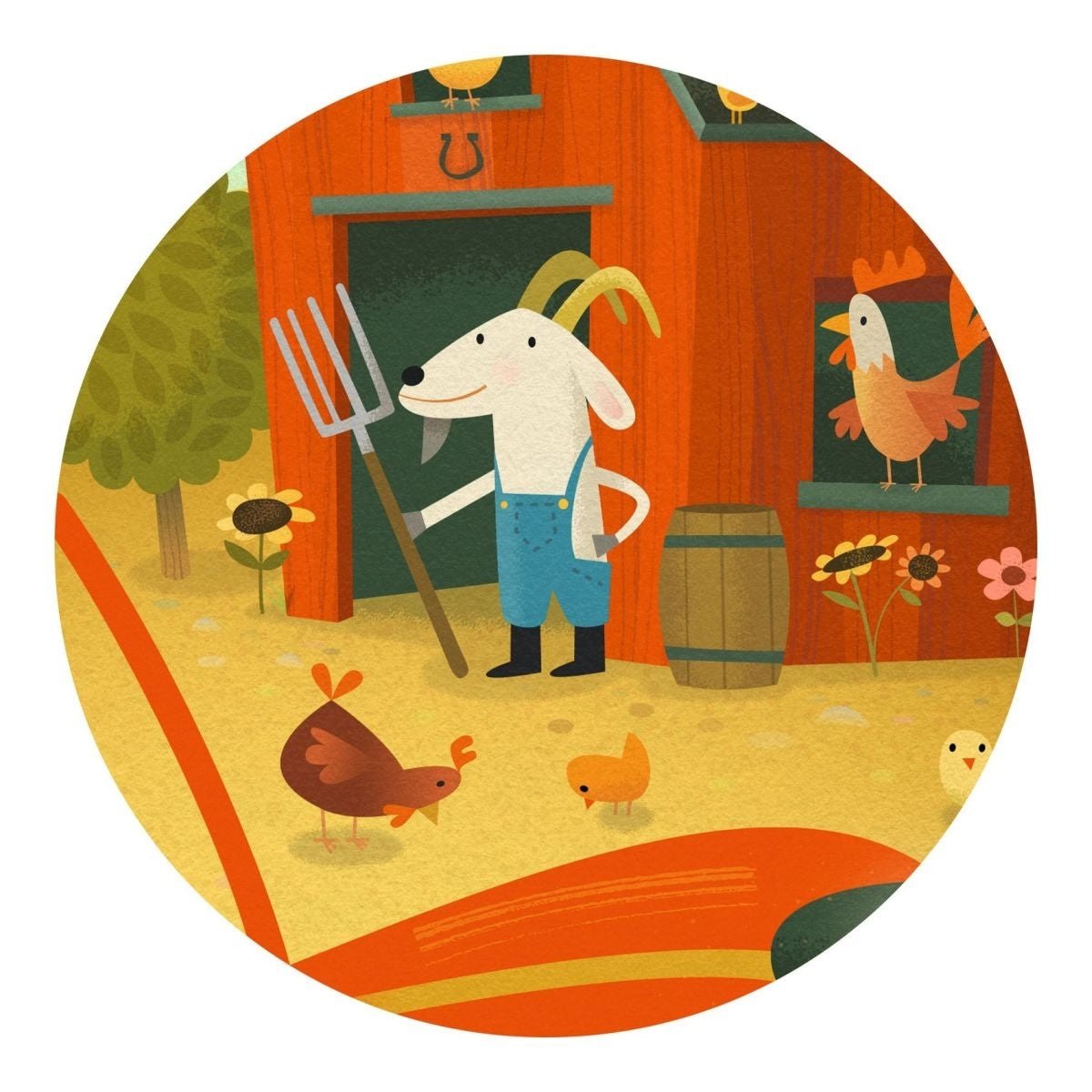 Puzzle DJECO Formen Puzzle: Traktor - 16Stk