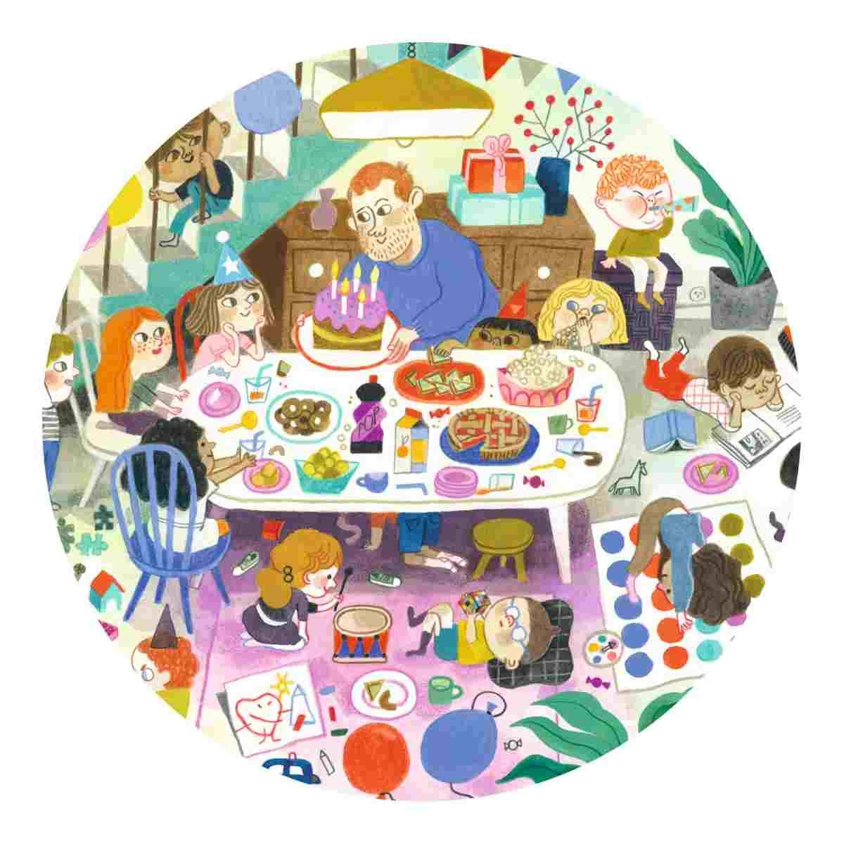 Puzzle DJECO Wimmelpuzzle: Geburtstag - 54 Teile