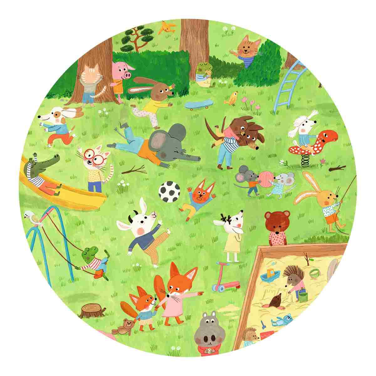 Puzzle DJECO Wimmelpuzzle: Spielplatz - 35 Teile