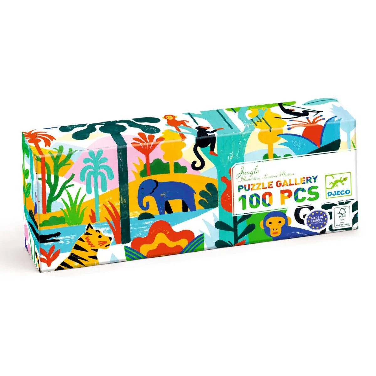 Puzzle DJECO Puzzle Gallery: Dschungel - 100 Teile