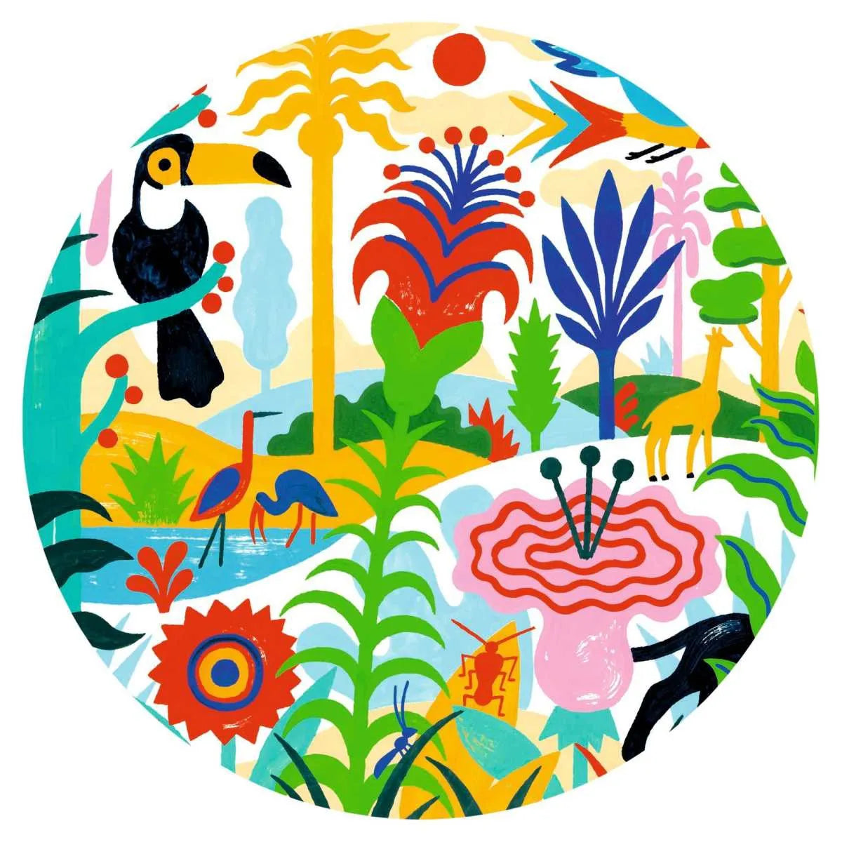 Puzzle DJECO Puzzle Gallery: Dschungel - 100 Teile