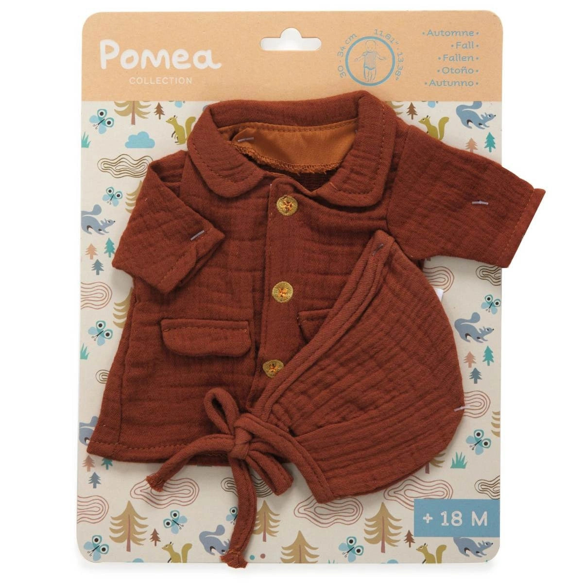 POMEA Puppenkleidung Herbst Mantel