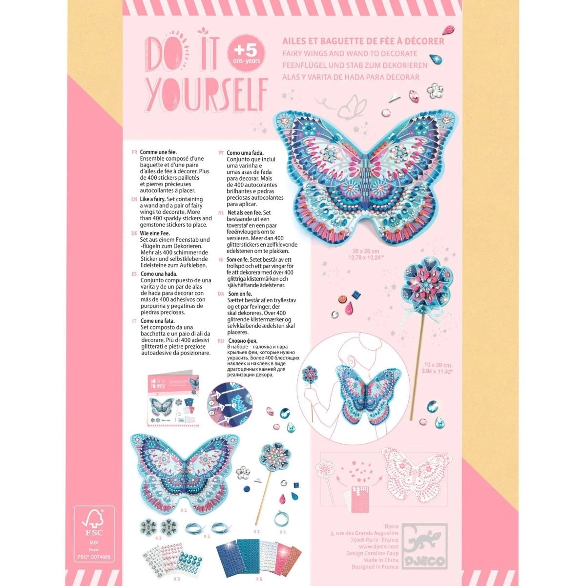 Basteln DJECO DIY: Feenflügel & Zauberstab