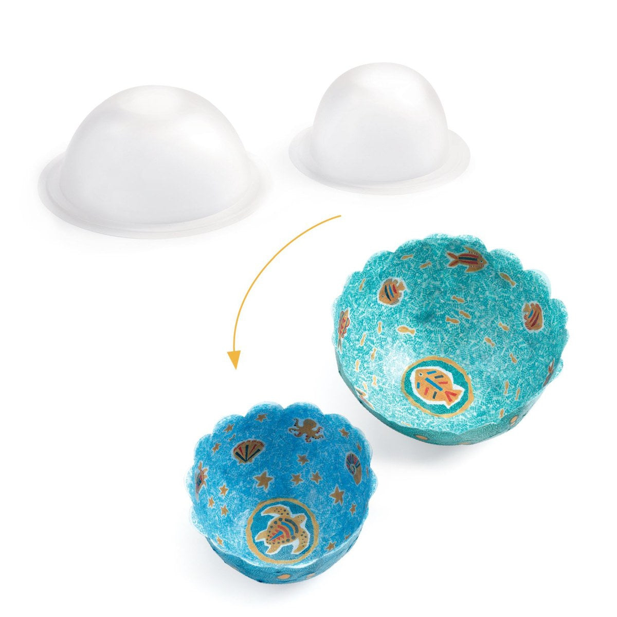 Basteln DJECO DIY: Schalen basteln blau