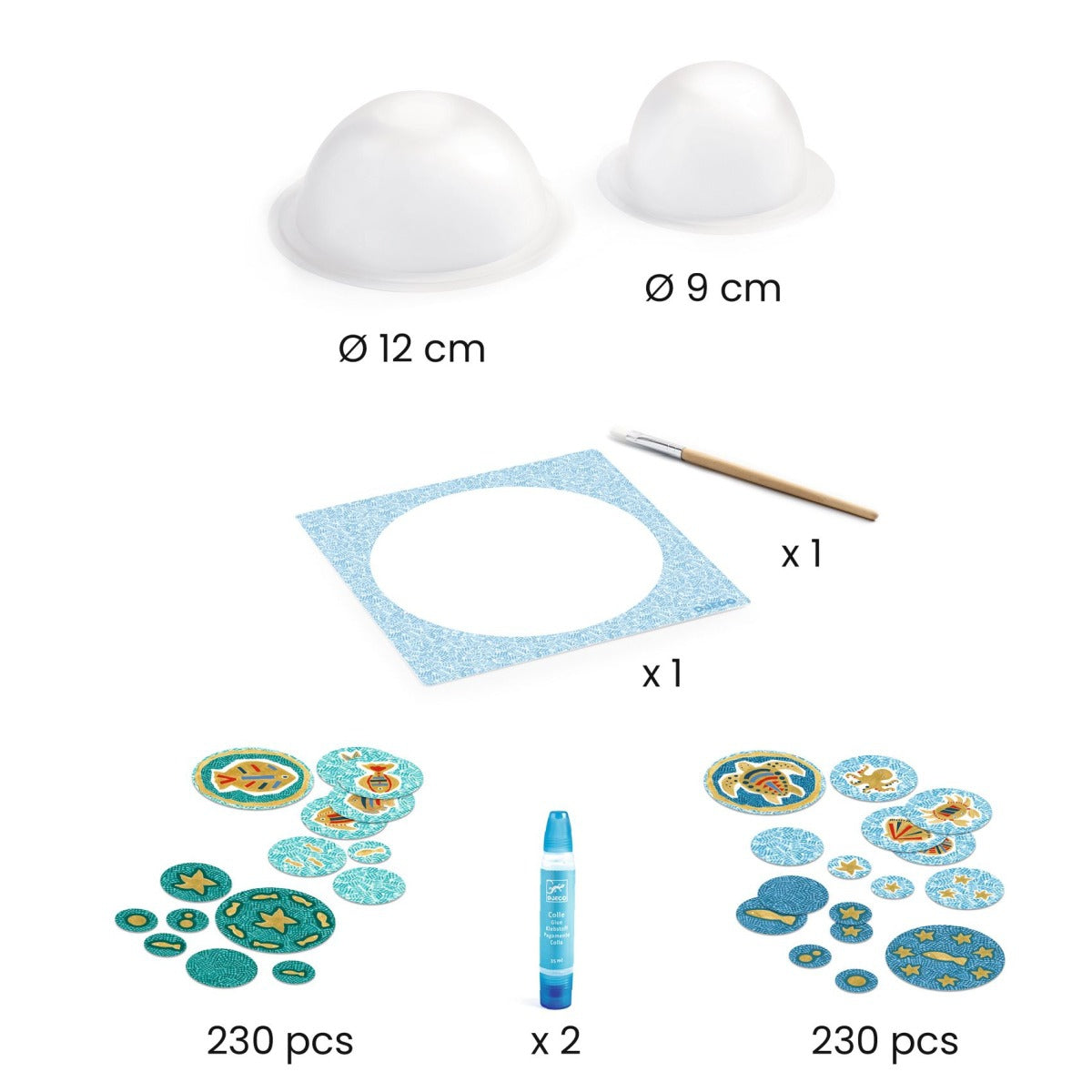 Basteln DJECO DIY: Schalen basteln blau