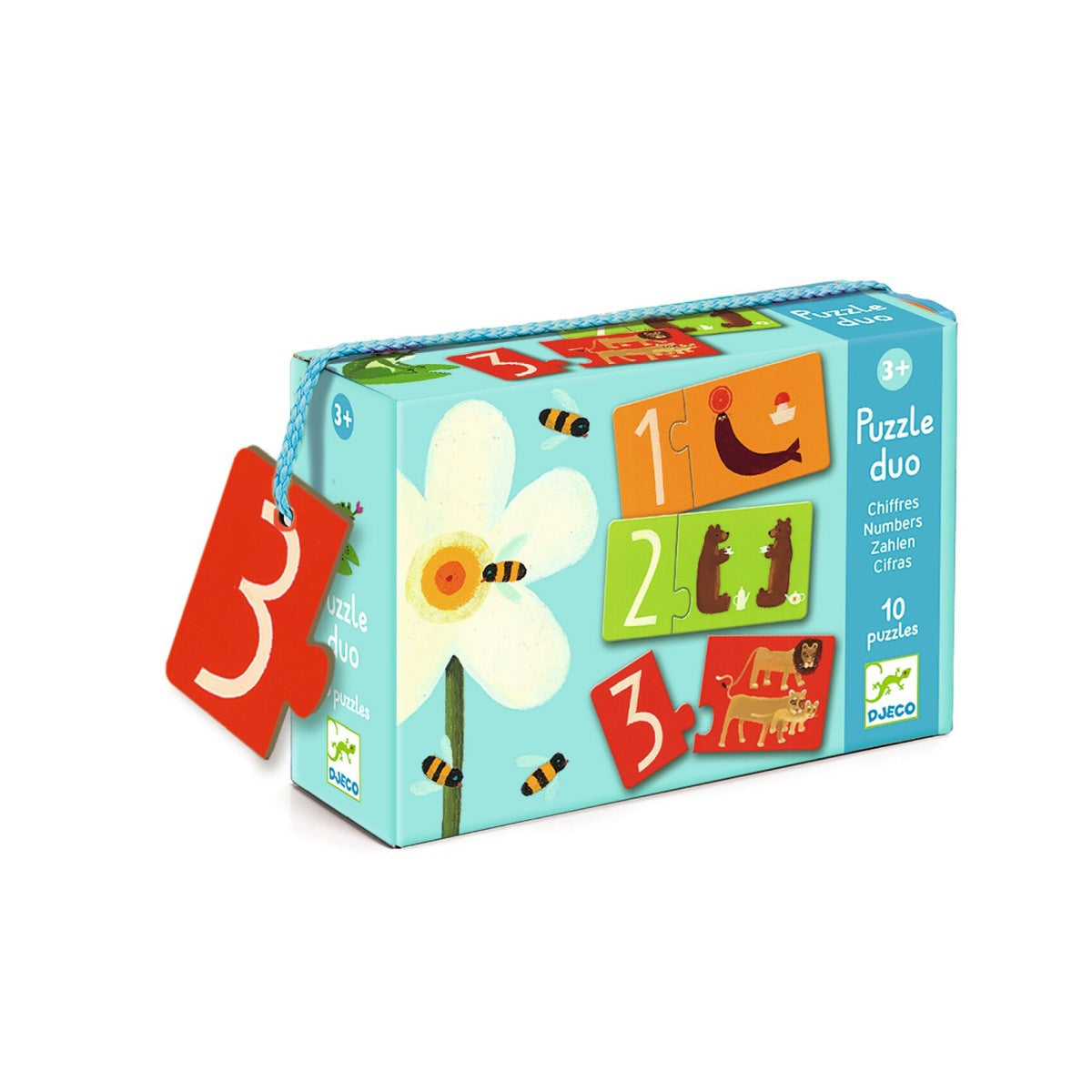 Puzzle DJECO Puzzle duo: Zahlen 2+