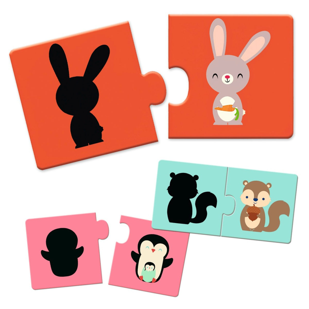 Puzzle DJECO Puzzle duo: Schatten 2+