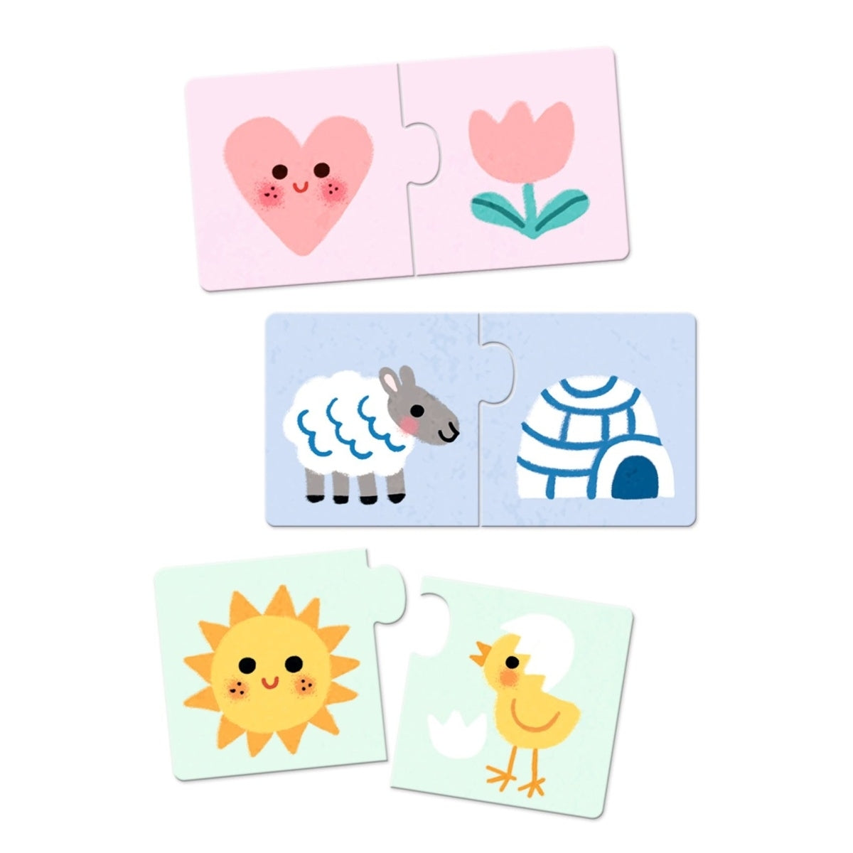 Puzzle DJECO Puzzle duo: Farben