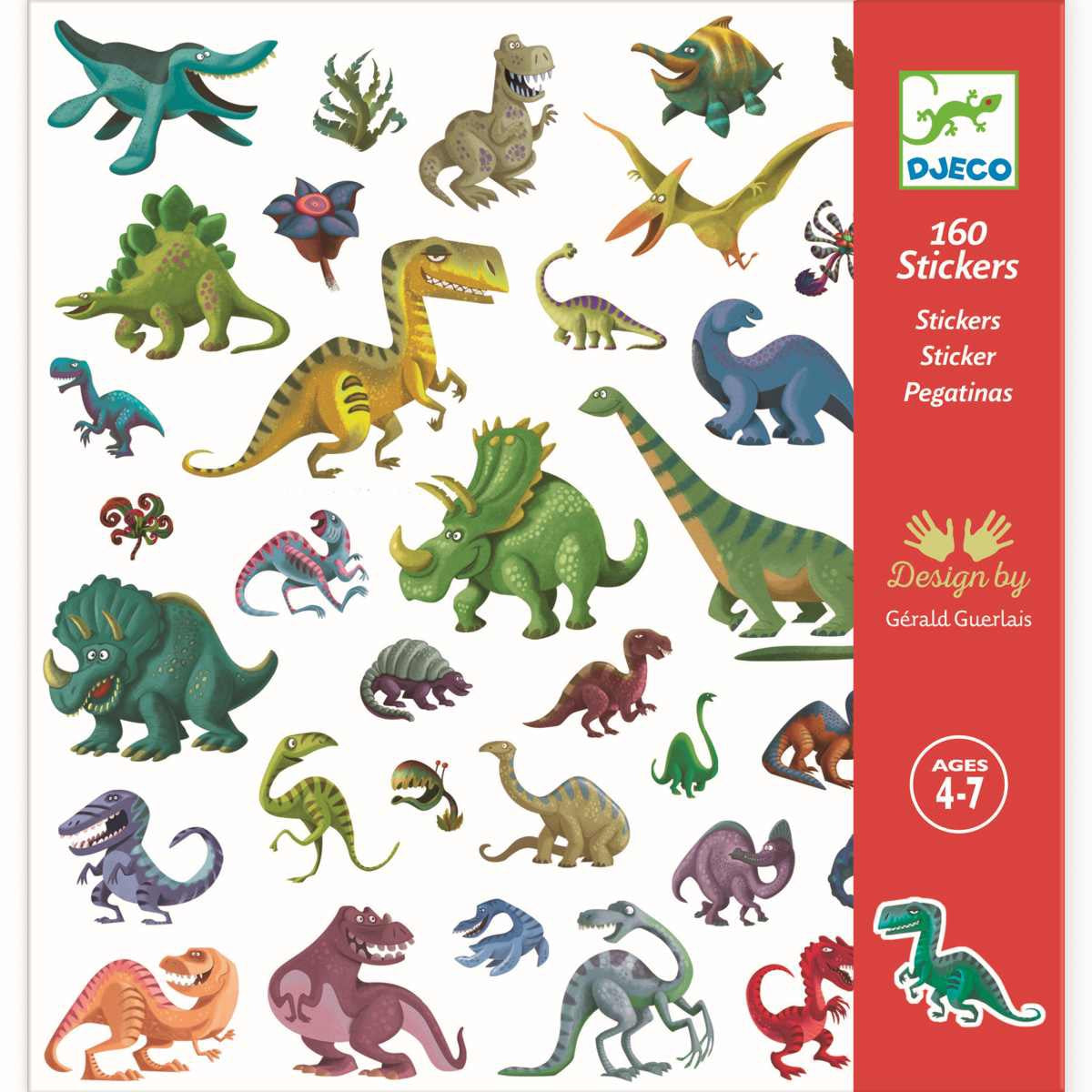 Basteln DJECO Sticker: Dinosaurier