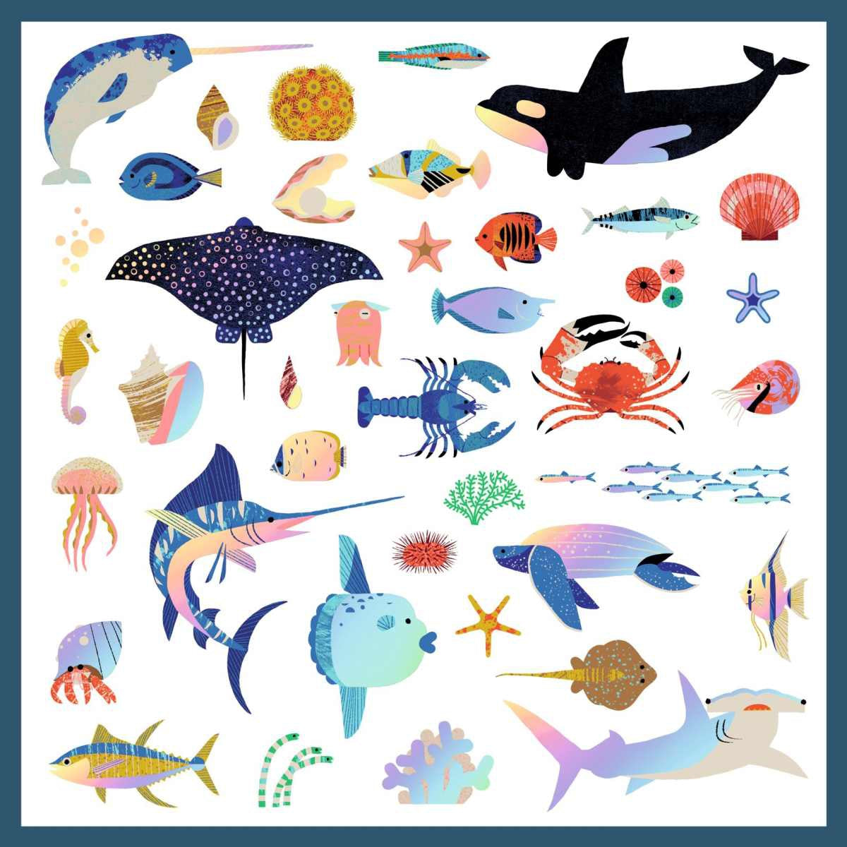 Basteln DJECO Sticker: Ozean
