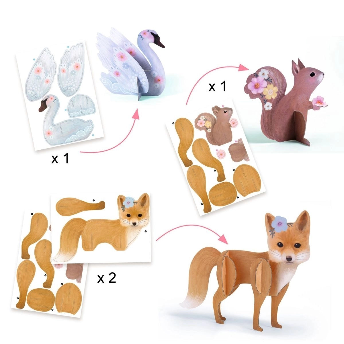 Basteln DJECO Multi-Activity Kit: Waldtiere