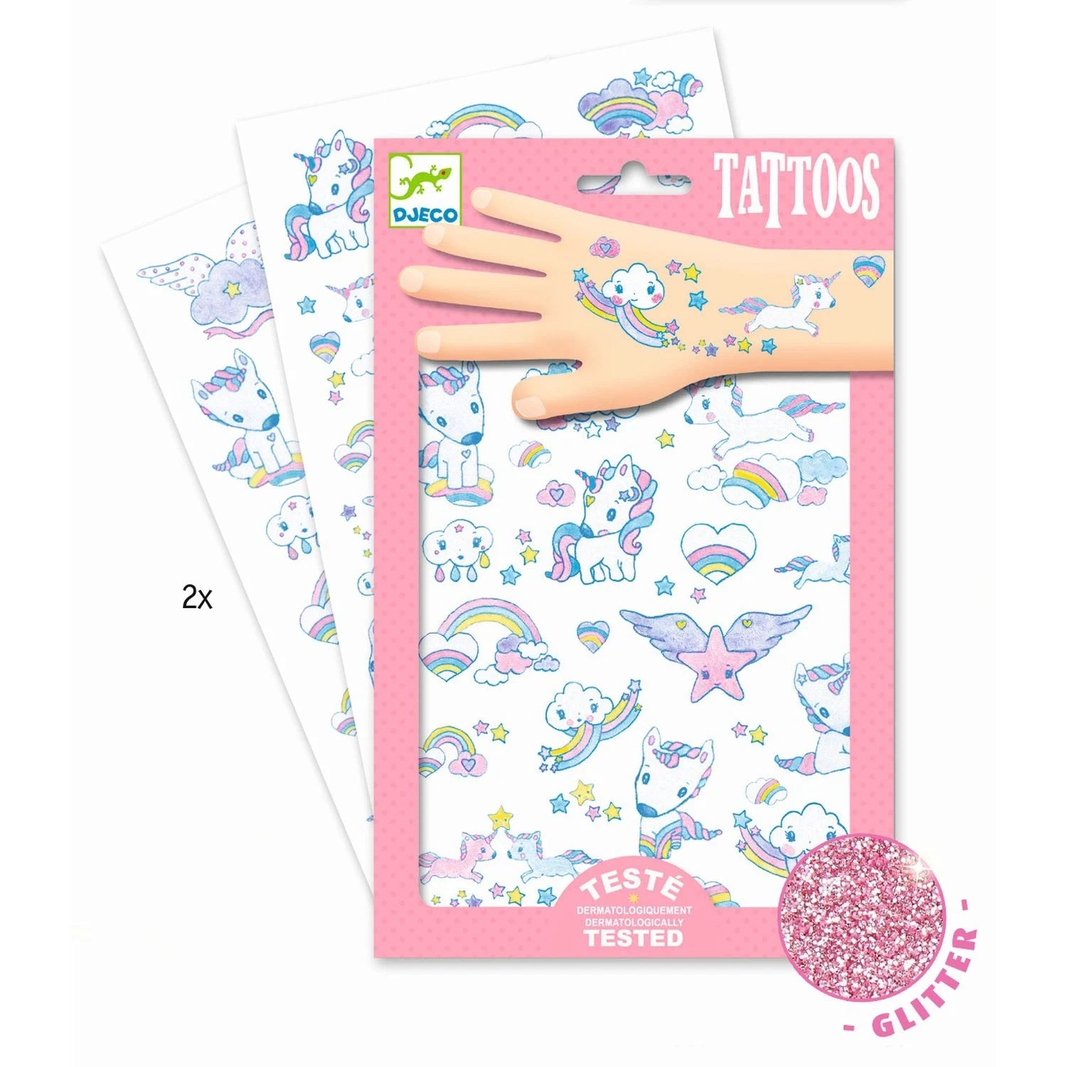 Basteln DJECO Tattoos: Einhörner