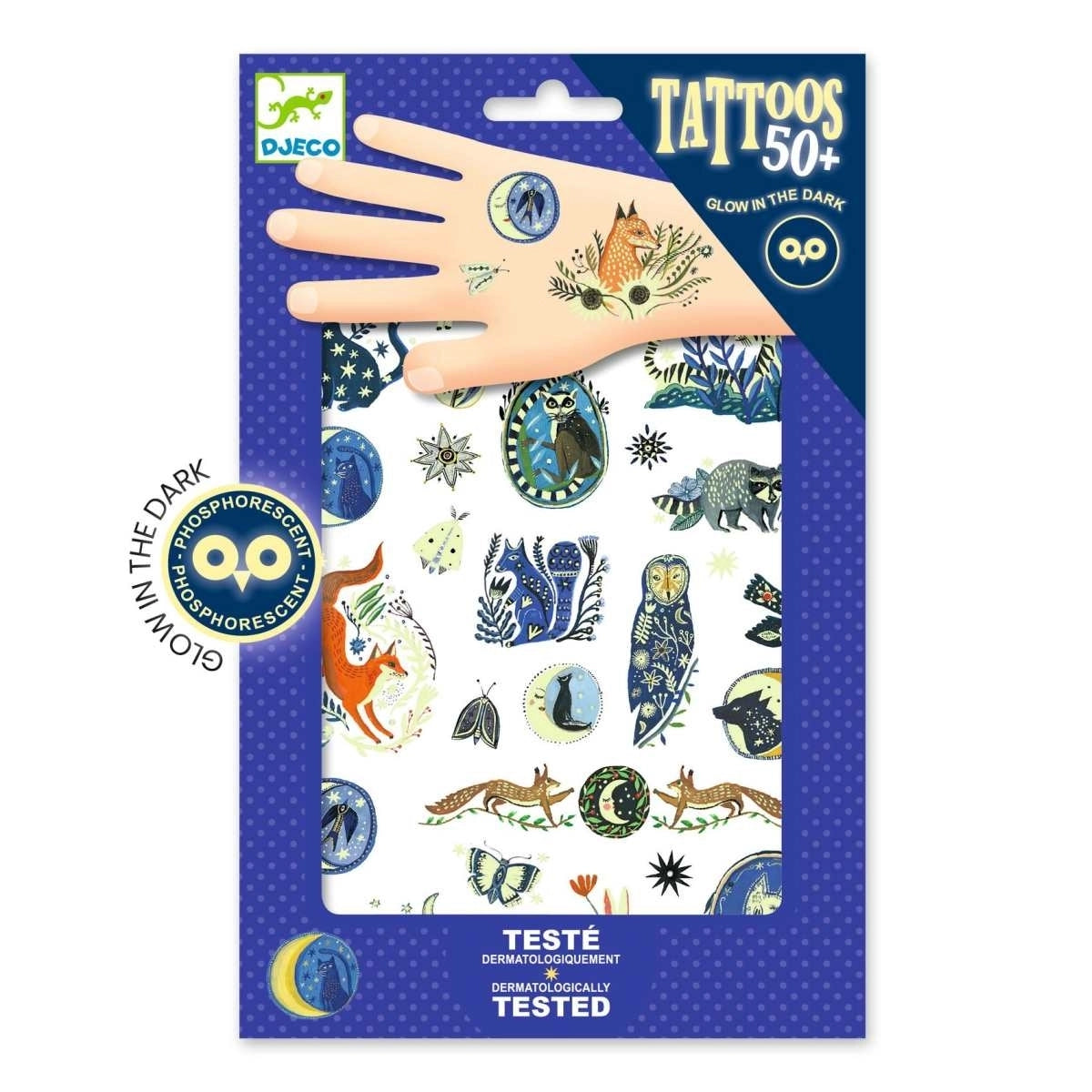 Basteln DJECO Tattoos: Nachtschimmer