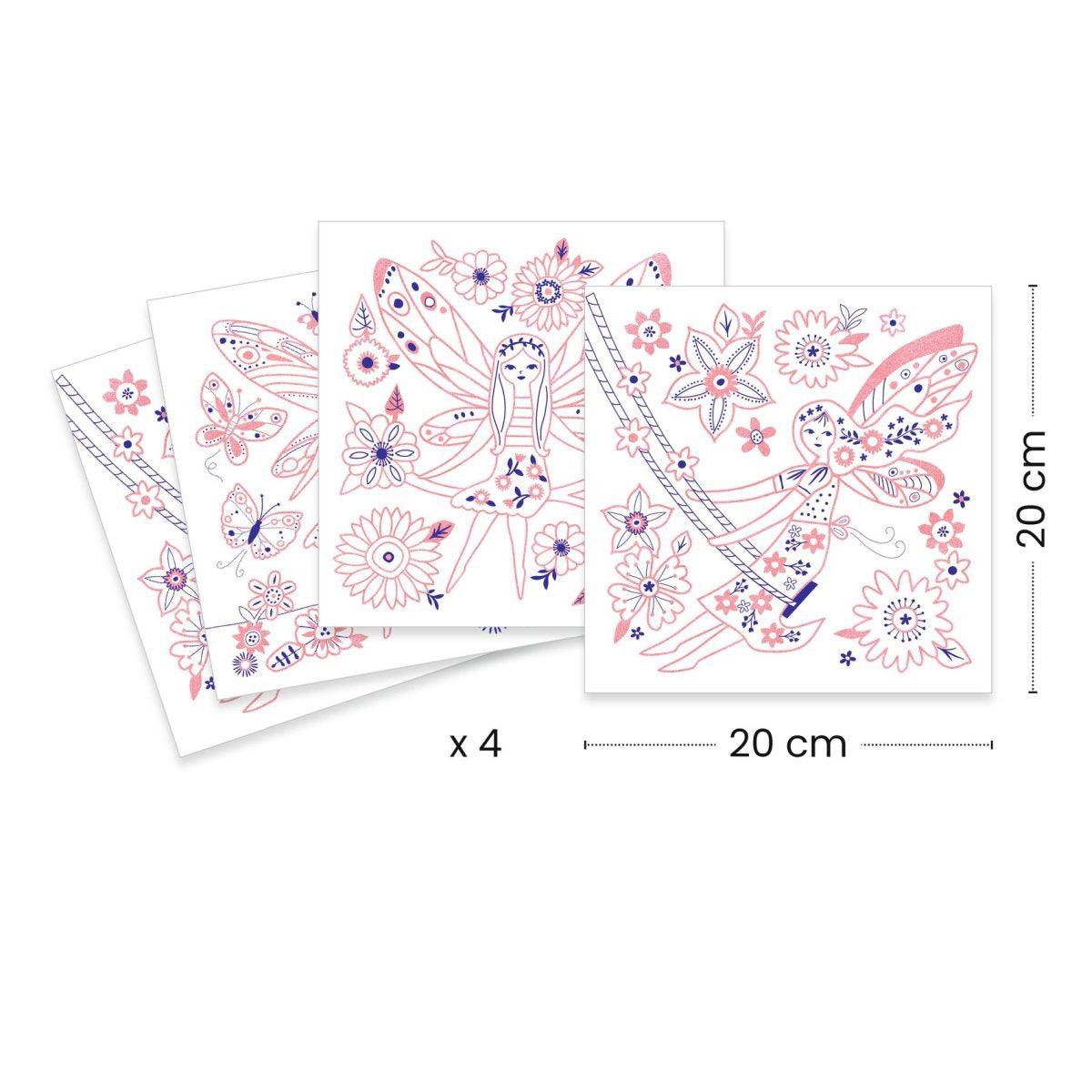 Malen DJECO Ausmalbilder: Kleine Flügel