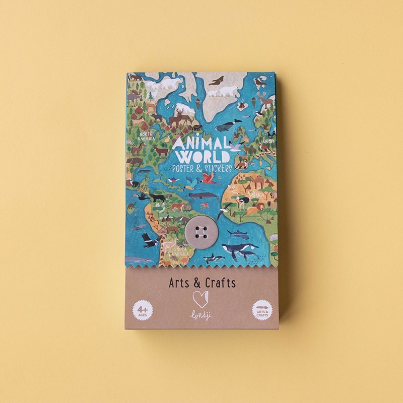 Puzzle Londji Activity - Animal World - Poster & Sticker