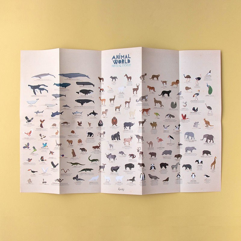 Puzzle Londji Activity - Animal World - Poster & Sticker