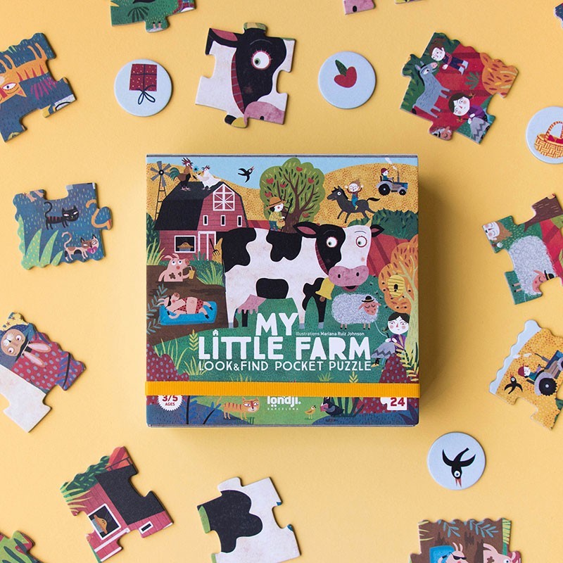 Puzzle Londji Pocket Puzzle - My little Farm