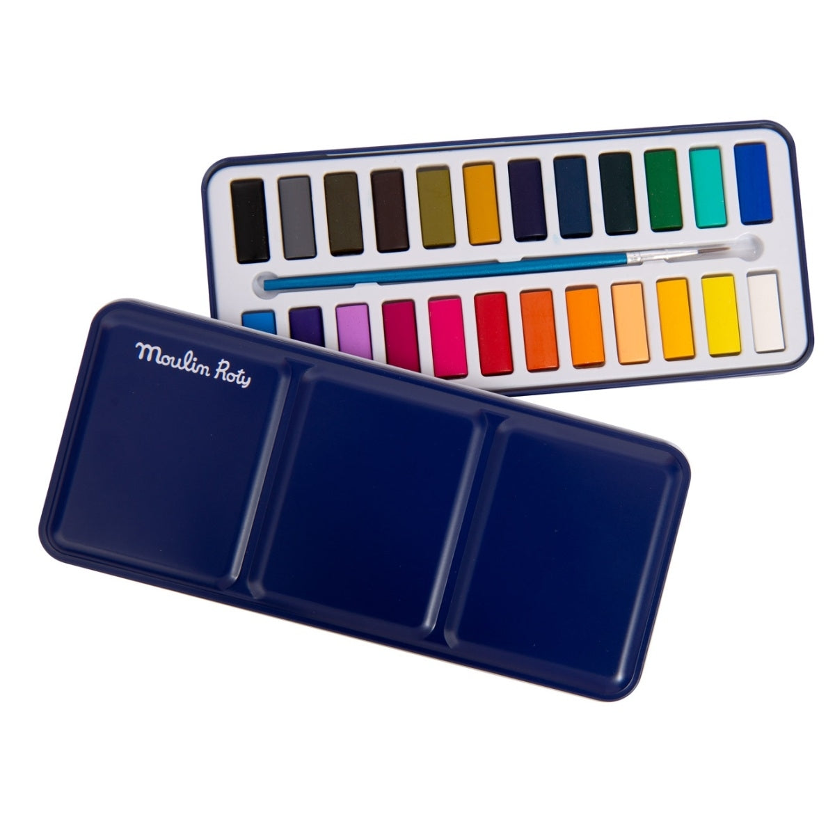 Malen Moulin Roty 24 Aquarellfarben im Metallkasten