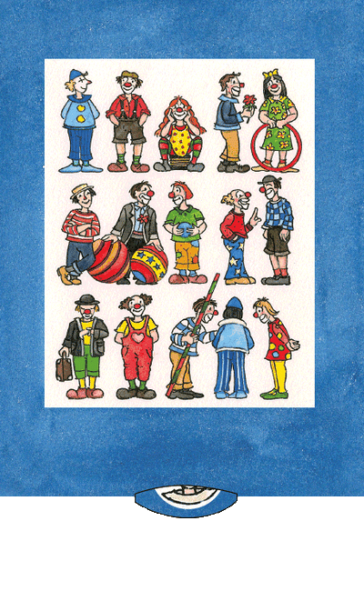 Klappkarte Bärenpresse Lebende Karte Clownsday