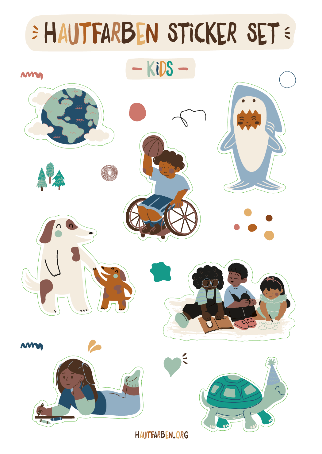 Malen Hautfarben Sticker-Set “Sticker für alle”