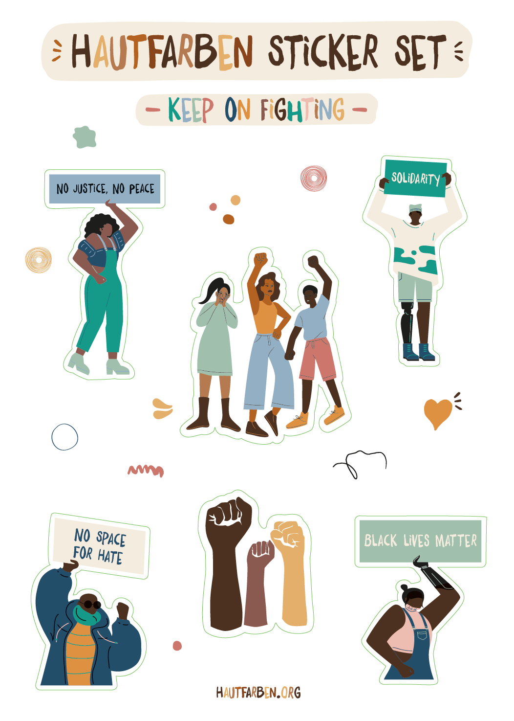 Malen Hautfarben Sticker-Set “Sticker für alle”