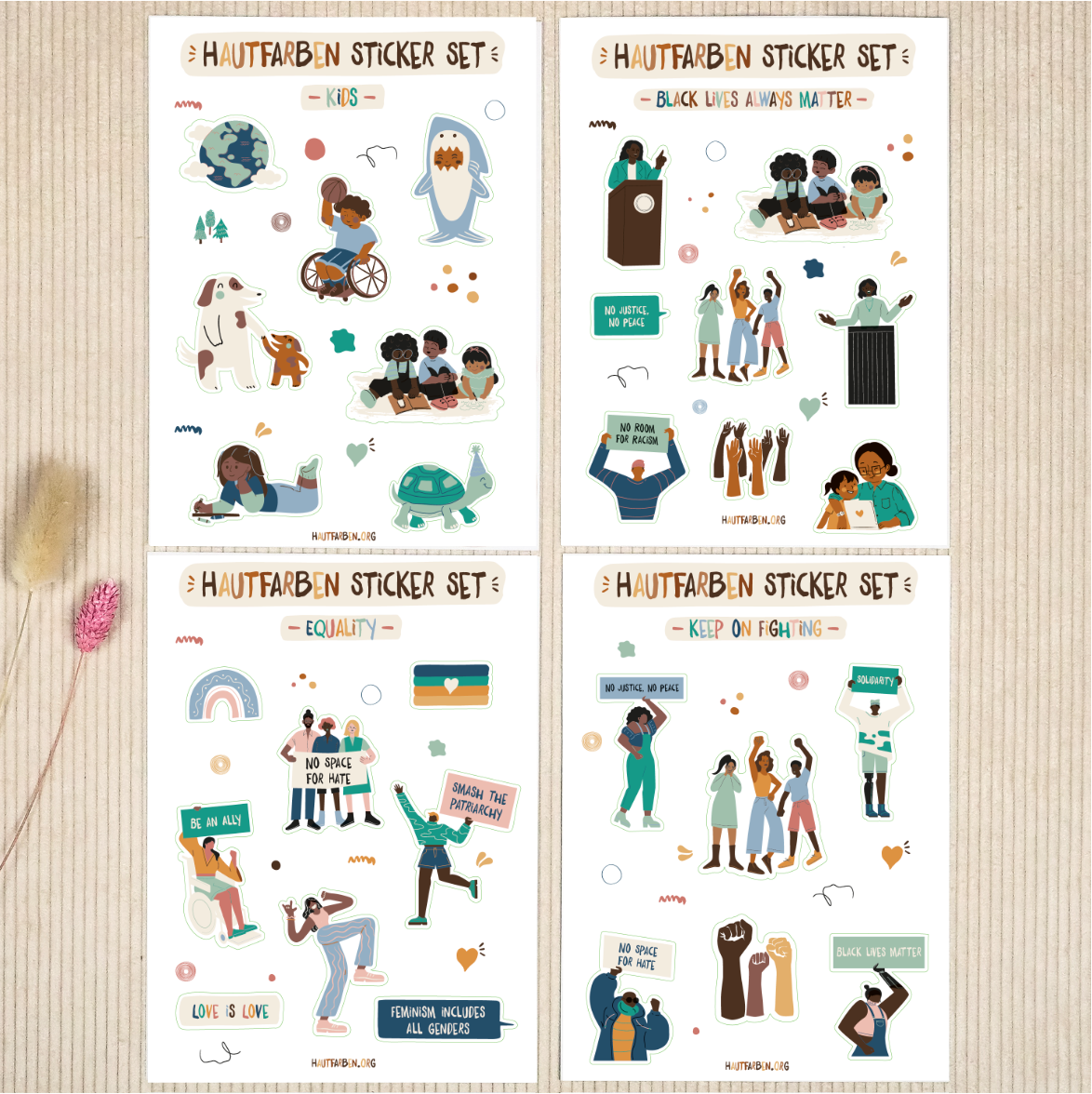 Malen Hautfarben Sticker-Set “Sticker für alle”