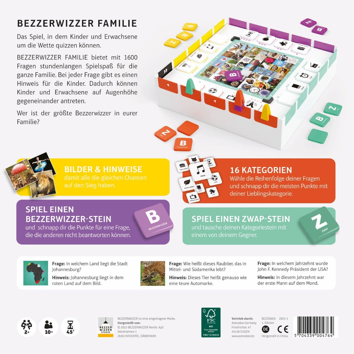 Gesellschaftsspiel Asmodee Bezzerwizzer Familie