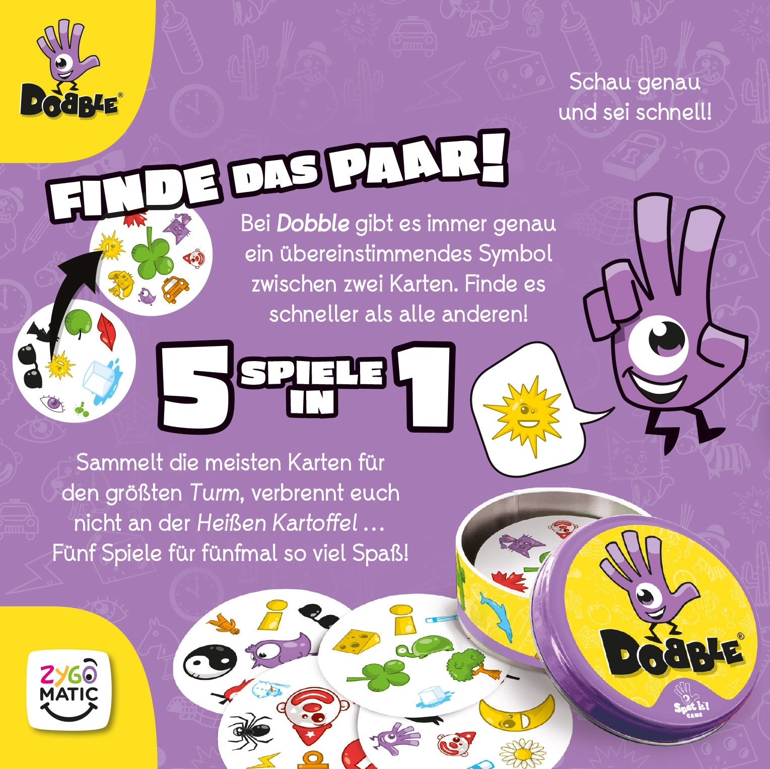 Kartenspiel Asmodee Dobble (neue Auflage)