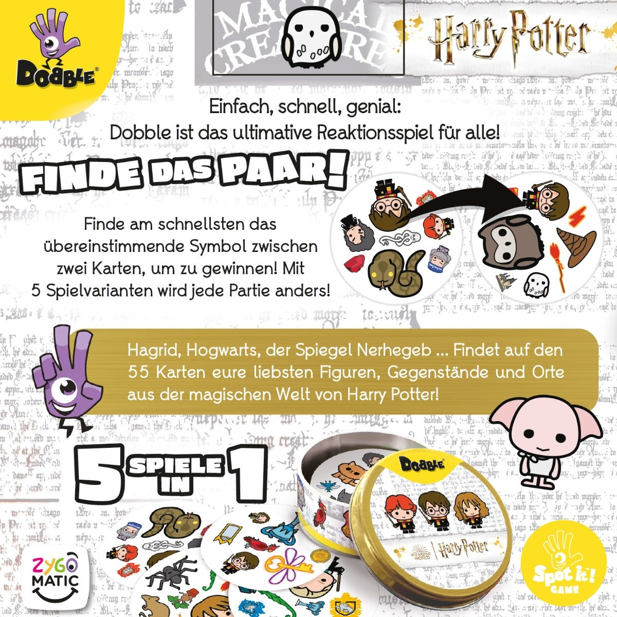 Kartenspiel Asmodee Dobble Harry Potter (neue Auflage)