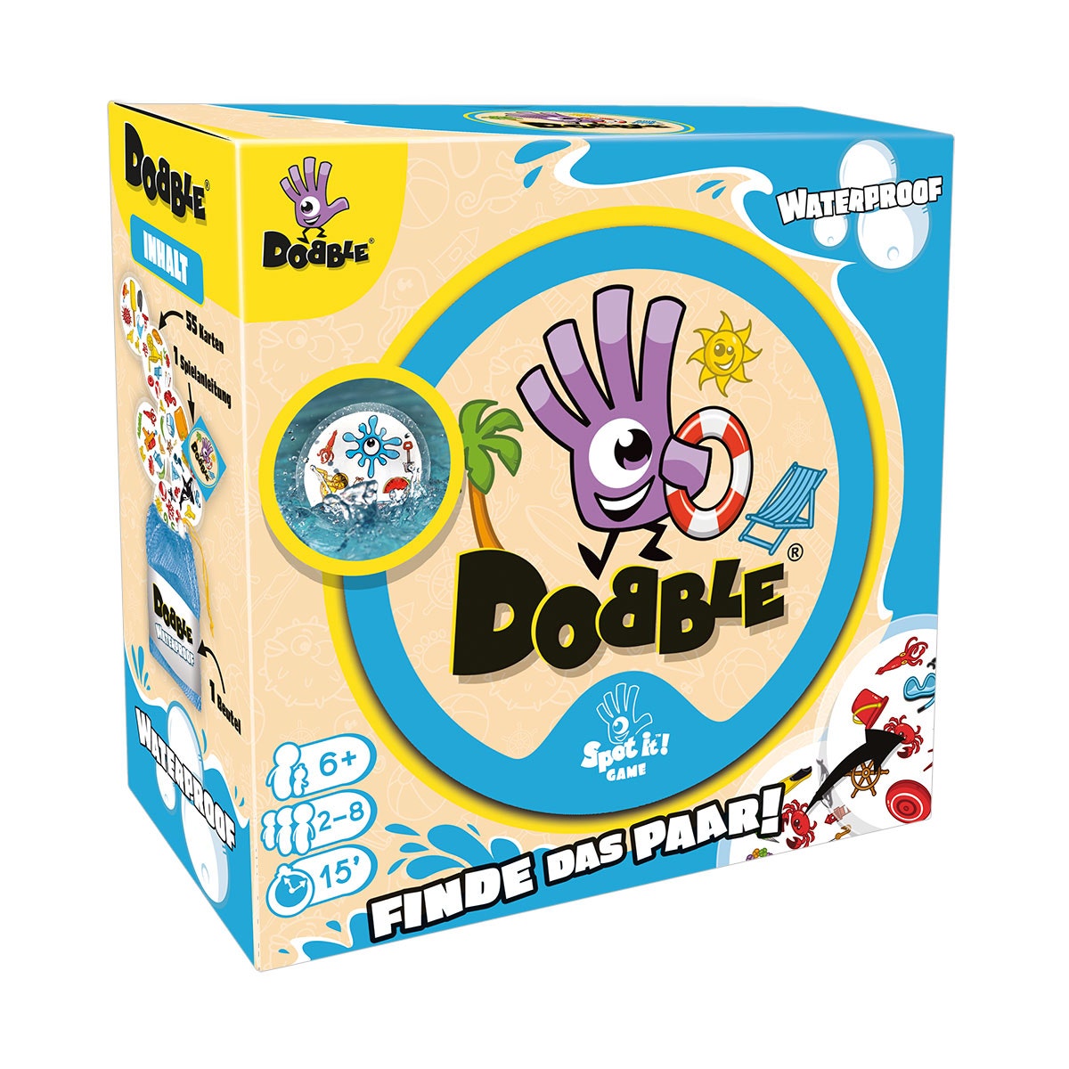 Kartenspiel Asmodee Dobble Waterproof (neue Auflage)