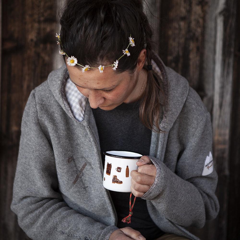 Emaille Tasse Gipfelstürmer
