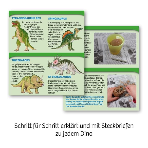 Experiment KOSMOS Dino-Ei, Ausgrabungs-Set mit Mini Dino Sammelfigur, sortiert, 1 Stück