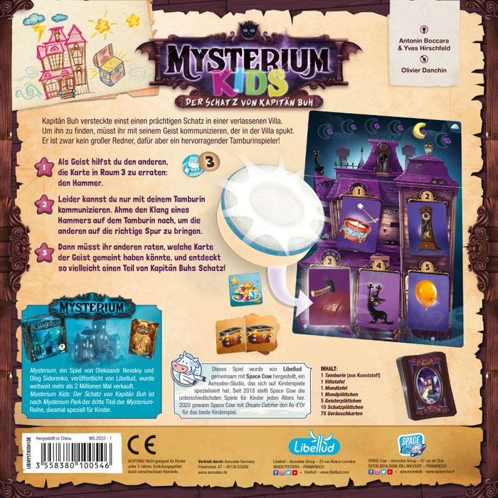 Gesellschaftsspiel Asmodee Mysterium Kids: Der Schatz von Kapitän Buh