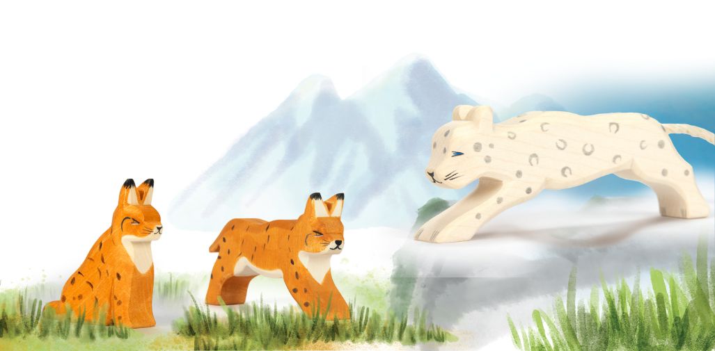 Holztiere & Figuren Ostheimer Holzspielzeug Luchs sitzend